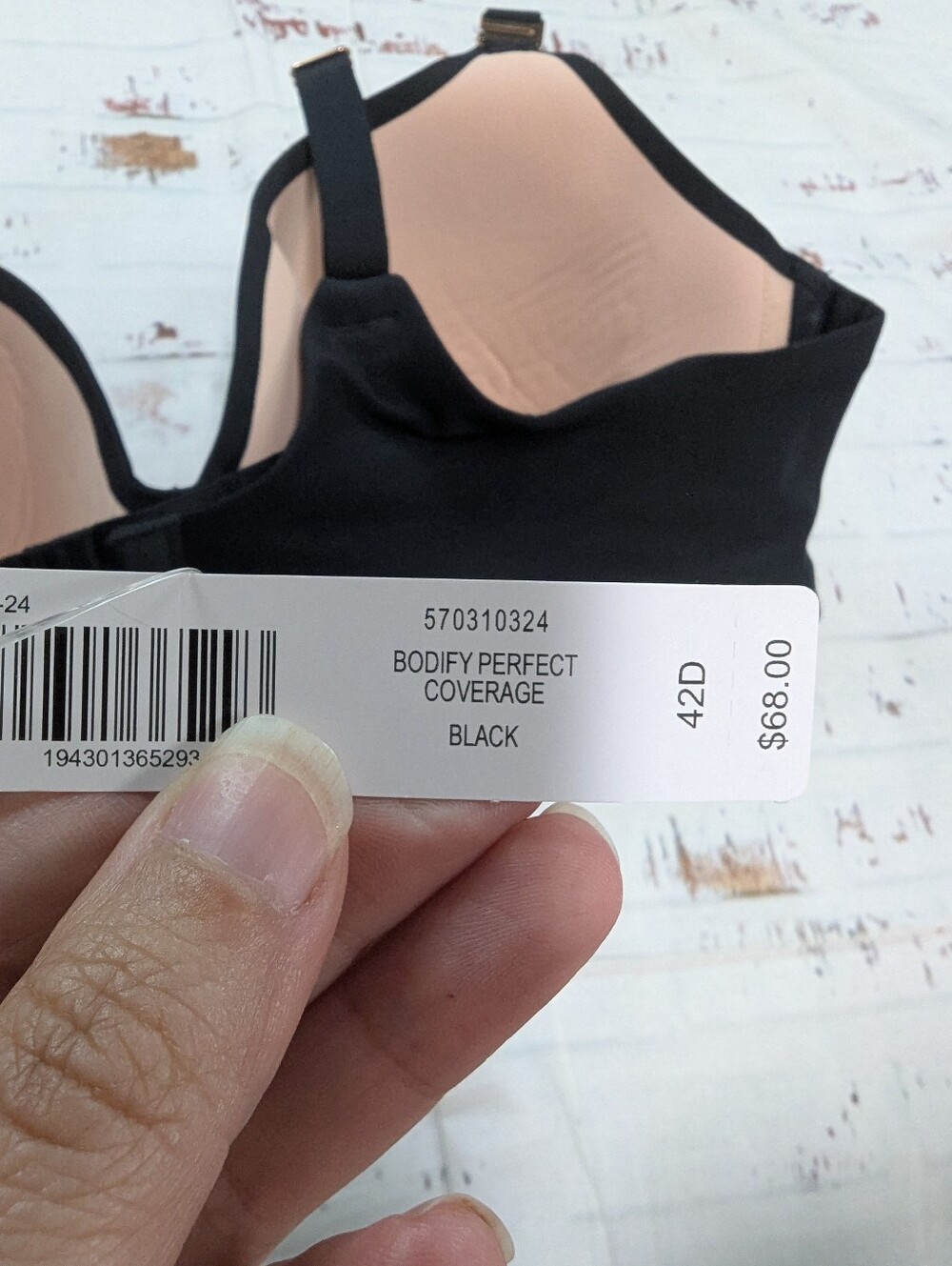 Soma Bodify Perfect Coverage Black Bra New With Tags. Size 42D - Picture 2 of 7
